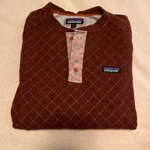 Patagonia Rust Red Button Sweatshirt
